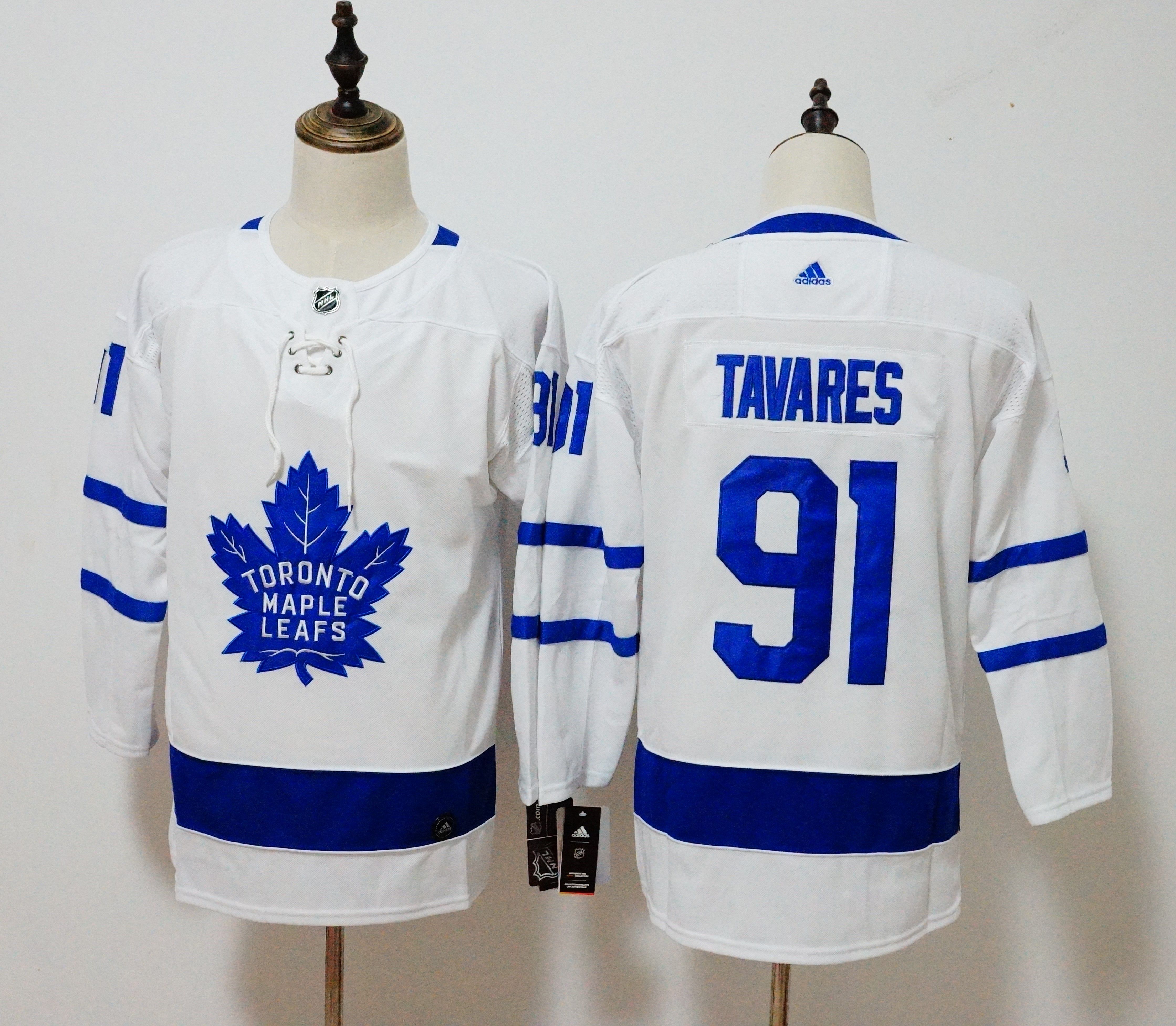 Women Toronto Maple Leafs #91 Tavares White Hockey Stitched Adidas NHL Jerseys->women nhl jersey->Women Jersey